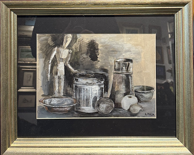 Abdullah Parla imzalı tablo — Sulu Boya, 20×30 cm, 2.500 TL müzayede satışı
