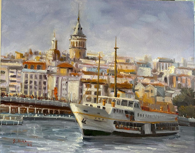Erdal Abika imzalı tablo — Yağlı Boya, 40×50 cm, 10.000 TL müzayede satışı