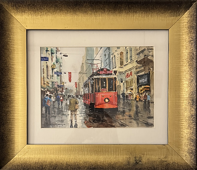 Yusuf Kemal Çankaya imzalı tablo — Sulu Boya, 20×27 cm, 2.750 TL müzayede satışı