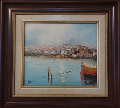 Cafer Öğüt imzalı tablo — Yağlı Boya, 25×30 cm, 1.500 TL müzayede satışı