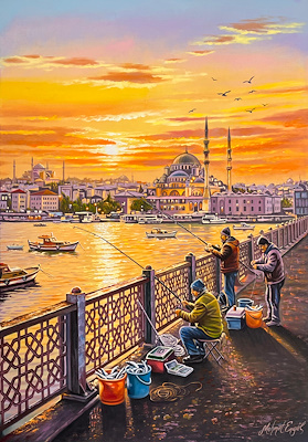 Mehmet Engül imzalı tablo — Yağlı Boya, 100×70 cm, 13.000 TL müzayede satışı