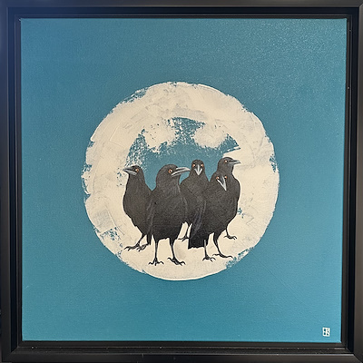 Hüseyin Karababalar imzalı tablo — Akrilik Boya, 50×50 cm, 5.100 TL müzayede satışı