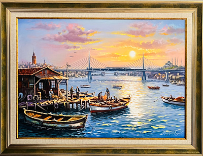 Mehmet Engül imzalı tablo — Yağlı Boya, 50×70 cm, 8.000 TL müzayede satışı