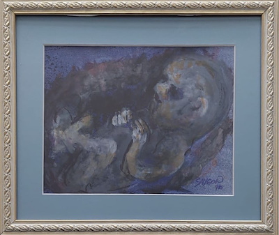 Nilhan Saygon imzalı tablo — Akrilik Boya, 17×23 cm, 2.000 TL müzayede satışı