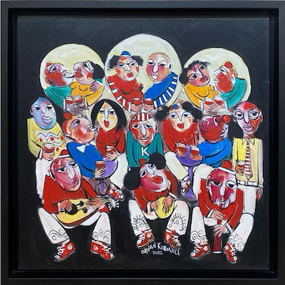 Orhan Kurmalı imzalı tablo — Yağlı Boya, 50×50 cm, 13.000 TL müzayede satışı