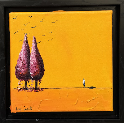 İlkay Çabuk imzalı tablo — Yağlı Boya, 25×25 cm, 2.500 TL müzayede satışı