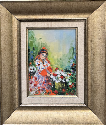 Gönül Yakut imzalı tablo — Yağlı Boya, 18×13 cm, 2.500 TL müzayede satışı