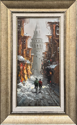 Hüseyin Kılıç imzalı tablo — Yağlı Boya, 40×20 cm, 3.500 TL müzayede satışı
