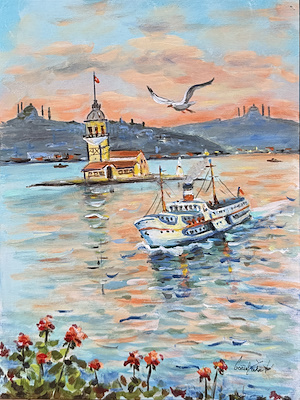 Gönül Yakut imzalı tablo — Yağlı Boya, 40×30 cm, 3.000 TL müzayede satışı