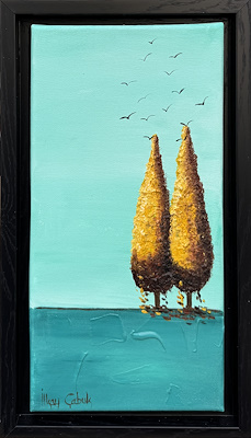 İlkay Çabuk imzalı tablo — Yağlı Boya, 40×20 cm, 2.750 TL müzayede satışı