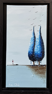 İlkay Çabuk imzalı tablo — Yağlı Boya, 40×20 cm, 2.750 TL müzayede satışı
