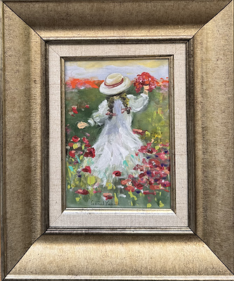 Gönül Yakut imzalı tablo — Yağlı Boya, 18×13 cm, 2.500 TL müzayede satışı