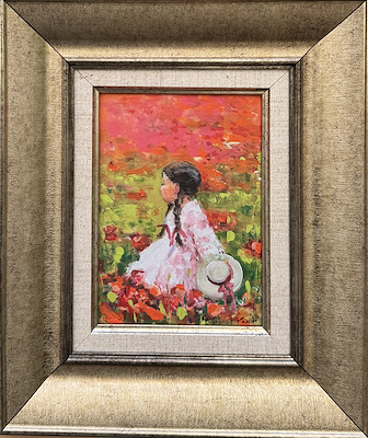 Gönül Yakut imzalı tablo — Yağlı Boya, 18×13 cm, 2.500 TL müzayede satışı