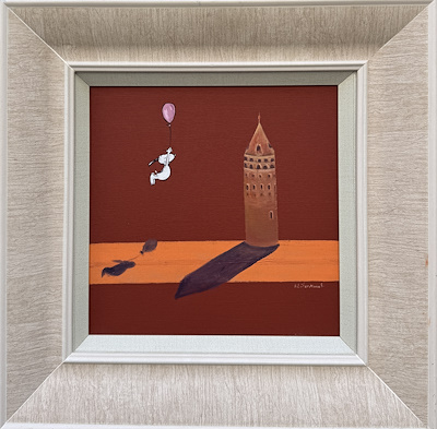 Nilüfer Manafi imzalı tablo — Akrilik Boya, 30×30 cm, 4.000 TL müzayede satışı
