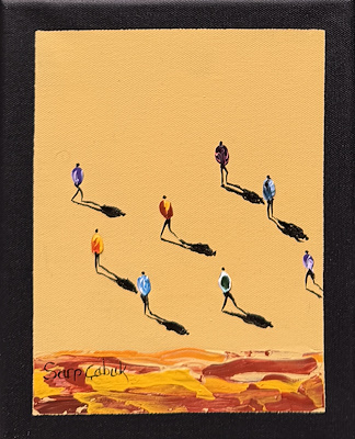 Sarp Çabuk imzalı tablo — Yağlı Boya, 25×20 cm, 3.000 TL müzayede satışı