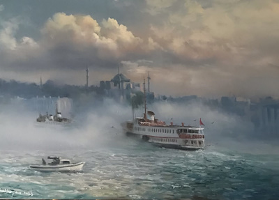 Faramarz Mokhtarpour imzalı tablo — Yağlı Boya, 98×148 cm, 11.000 TL müzayede satışı