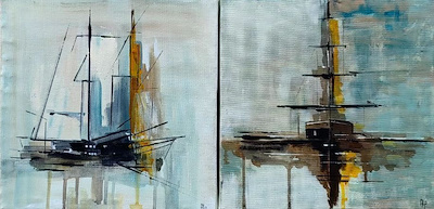 Alp Köklü imzalı tablo — Yağlı Boya, 30×30 cm, 3.500 TL müzayede satışı