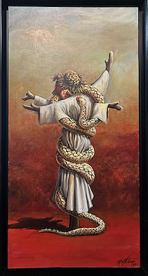 Mehmet Akkaya imzalı tablo — Yağlı Boya, 100×50 cm, 25.000 TL müzayede satışı