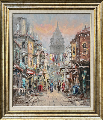 Nihat Taşkıran imzalı tablo — Yağlı Boya, 60×50 cm, 19.000 TL müzayede satışı