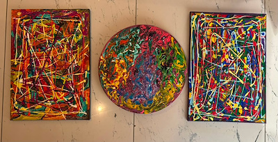 Ecem Dönmez imzalı tablo — Akrilik Boya, 50×35 cm, 3.000 TL müzayede satışı