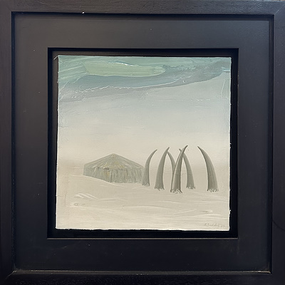 Ramazan Şanlı imzalı tablo — Yağlı Boya, 25×25 cm, 4.500 TL müzayede satışı