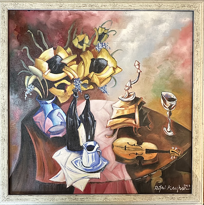 Rifai Kayhan imzalı tablo — Akrilik Boya, 50×50 cm, 6.000 TL müzayede satışı