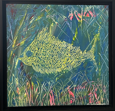 M. Yıldırım imzalı tablo — Akrilik Boya, 40×40 cm, 3.000 TL müzayede satışı