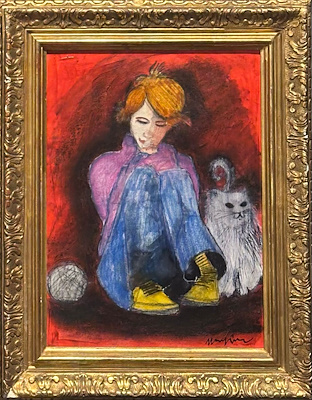 Nihal Mavigök imzalı tablo — Akrilik Boya, 32×23 cm, 4.000 TL müzayede satışı