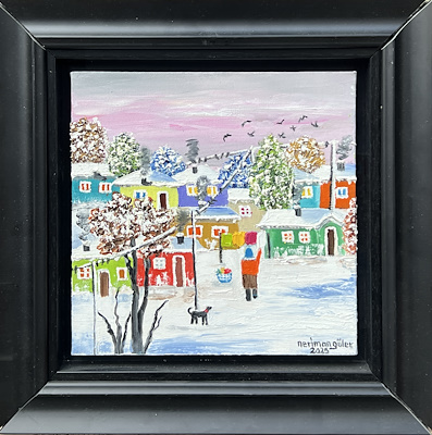 Neriman Güler imzalı tablo — Yağlı Boya, 25×25 cm, 7.500 TL müzayede satışı