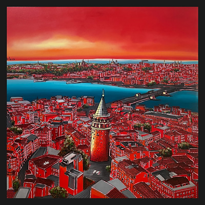 Alev Özas imzalı tablo — Yağlı Boya, 100×100 cm, 60.000 TL müzayede satışı