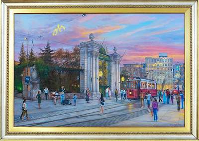 Hüseyin Cahit Derman imzalı tablo — Yağlı Boya, 100×150 cm, 55.000 TL müzayede satışı