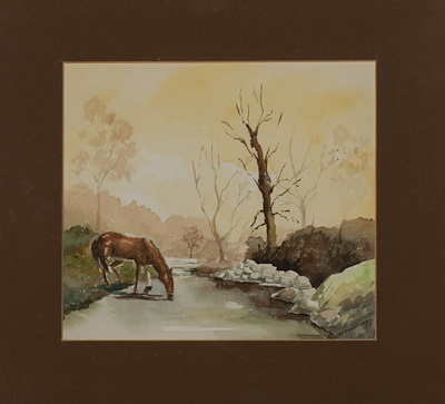 Saparov Su imzalı tablo — Sulu Boya, 18×16 cm, 1.200 TL müzayede satışı