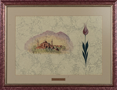 Sadrettin Özçimi imzalı tablo — Sulu Boya, 45×30 cm, 2.100 TL müzayede satışı
