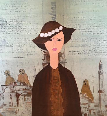 Kevser Gün imzalı tablo — Karışık Teknik, 35×35 cm, 600 TL müzayede satışı