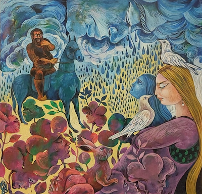 Samira Darya imzalı tablo — Akrilik Boya, 33×33 cm, 15.000 TL müzayede satışı
