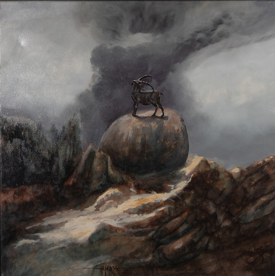 Hasan Mirza imzalı tablo — Yağlı Boya, 60×60 cm, 15.000 TL müzayede satışı