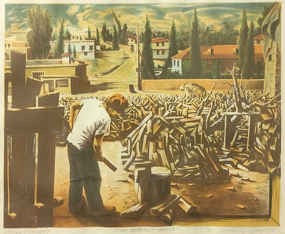 Aydın Ayan imzalı tablo — Litografi, 35×40 cm, 5.000 TL müzayede satışı