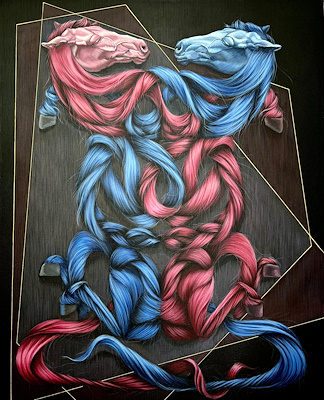 Elmira Akarsu imzalı tablo — Akrilik Boya, 100×80 cm, 60.000 TL müzayede satışı