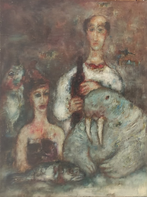 Murat Tolga imzalı tablo — Yağlı Boya, 130×100 cm, 60.000 TL müzayede satışı