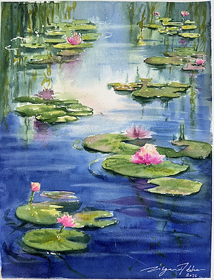 Ülgen Akten imzalı tablo — Sulu Boya, 40×30 cm, 8.000 TL müzayede satışı