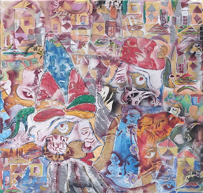 Aziz Murat Aslan imzalı tablo — Karışık Teknik, 97×99 cm, 29.000 TL müzayede satışı