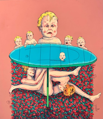 İlkem Güneri imzalı tablo — Karışık Teknik, 143×126 cm, 30.000 TL müzayede satışı