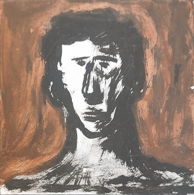 Okan Hanif imzalı tablo — Karışık Teknik, 9×9 cm, 750 TL müzayede satışı