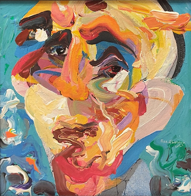 Alaa Alhassoun imzalı tablo — Akrilik Boya, 25×25 cm, 6.000 TL müzayede satışı