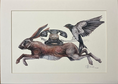 Inga Simonyte Denı̇z imzalı tablo — Baskı, 28×19 cm, 2.500 TL müzayede satışı
