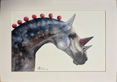 Inga Simonyte Denı̇z imzalı tablo — Baskı, 28×19 cm, 2.500 TL müzayede satışı
