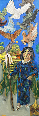 Ümit Yiğit imzalı tablo — Akrilik Boya, 150×50 cm, 32.500 TL müzayede satışı