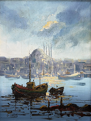 Güler Aras imzalı tablo — Yağlı Boya, 40×30 cm, 6.000 TL müzayede satışı