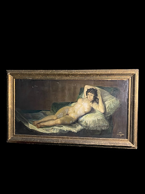 F.cruz Reig imzalı tablo — Yağlıboya, 133×80 cm, 70.000 TL müzayede satışı