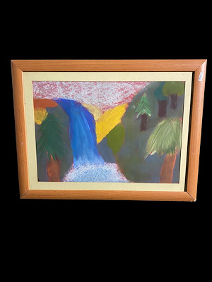 Kağıt Üzeri Karma imzalı tablo — 61×46 cm, 1.200 TL müzayede satışı